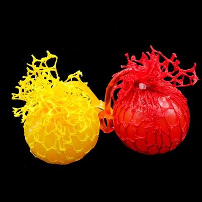 China Eco-friendly Mesh Squishy Ball Squeeze Grape Decompression Ball Relieve Pressure Ball Toys For Kids for sale