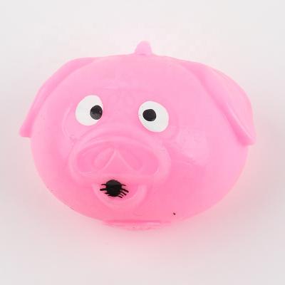 China Wholesale Various Styles Pig Anti Strain Duct Ball Splat Decompression Sticky Ball Toys Eco-friendly Smash Squeeze Sticky Balls Toys For Kids for sale