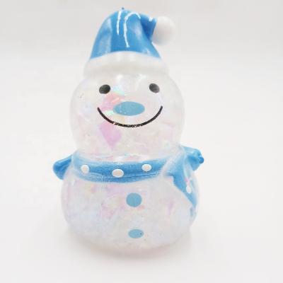 China Christmas Superstar TPR Snowman Eco-friendly Water Splat Compression Ball Anti Decompression Stress Relife Toys For Kids Reduce Pressure for sale