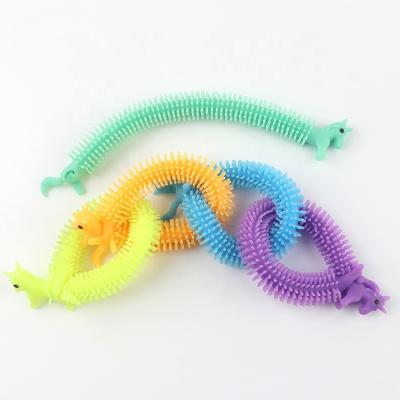 China Factory wholesale eco-friendly animal stretch string elastic force tpr colorful bracelet kids for vending machine capsule toys for sale