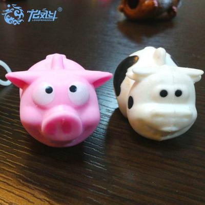 China Eco-friendly Plastic String Squeeze Crane Small Capsule Shaker Vibrate Redemption Decompression Animal Shaking Toy For Vending Machine for sale