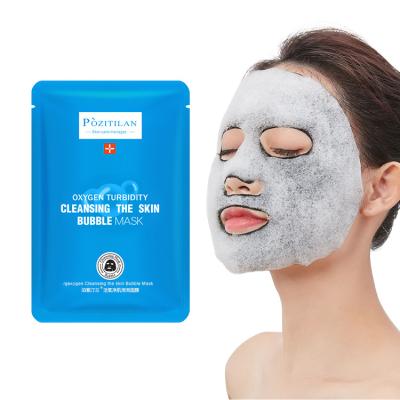 China Pozitilan Deep Pore Bubble Mask Cleansing Face Mask Moisturizer Skin Care Sheet Korean Black Cosmetic Beauty Face Mask for sale