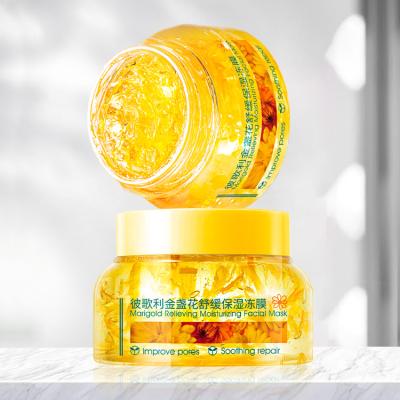 China OEM 100g moisturizer not wash off care calendula sleep slander mask jelly collagen facial mascarillas moisturizing facial mask wholesale for sale