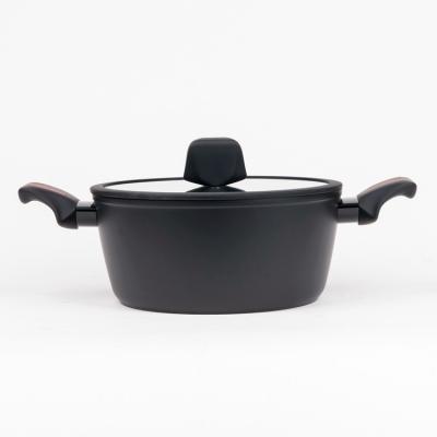 China Various Good Quality Modern Nonstick Round Forged Casserole Casserole With Induction Base for sale