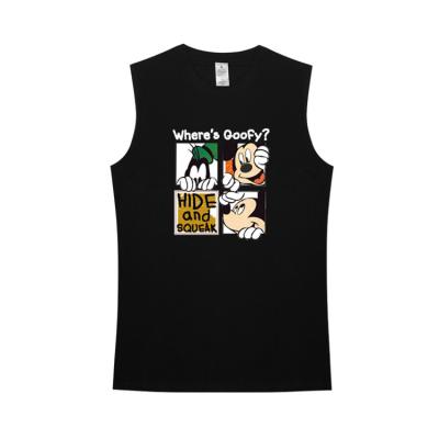 China Factory Direct Sales Anti-pilling Fitness Men's Sleeveless T-shirts Logo Custom Tank Top Summer T-shirt Men's Basic Hip Hop for sale