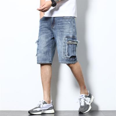 China Anti-wrinkle 2022 summer fashion men's denim shorts manufacturer men's jeans casual cheap source for sale