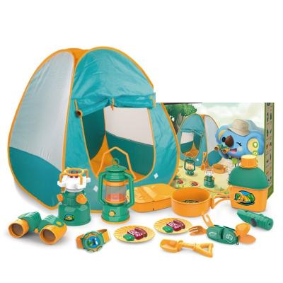 China Sports Toy New Toy Selling Outdoor And Outdoor Pretend Play Tent Set For Kids Camping Set for sale