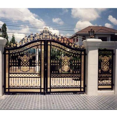 China Modern High Quality Main Front House Curb Metal Gates Wrought Iron Designs House Philippines Price for sale