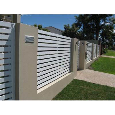 China Easily Compiled Home Garden Privacy Picker Accordion Veranda Canopy Protective White Aluminum Panels Slats Fence for sale