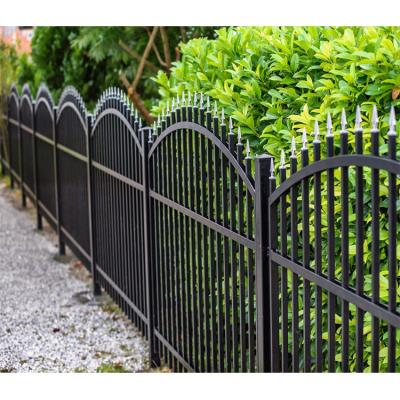 China China Wholesale Easily Assembled High Quality Black Metal Garden Wrought Iron Fencing For Home Building Galvanized Outdoor Fence Panels for sale