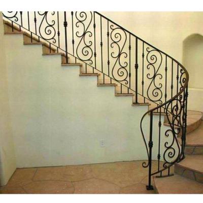 China Traditional Home Staircase Wrought Iron Stair Railing for sale