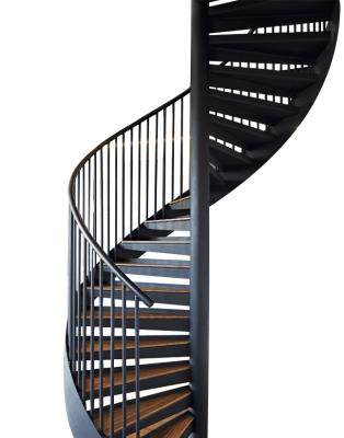 China Contemporary making a large custom interior cheap iron used stainless steel structure curved stainless spiral staircase price for sale