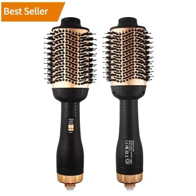 China Foldable SWING Custom 3 in 1 Blow 1000W Hot Air Hair Straightening Curler Comb One Stage Hair Dryer Brush for sale