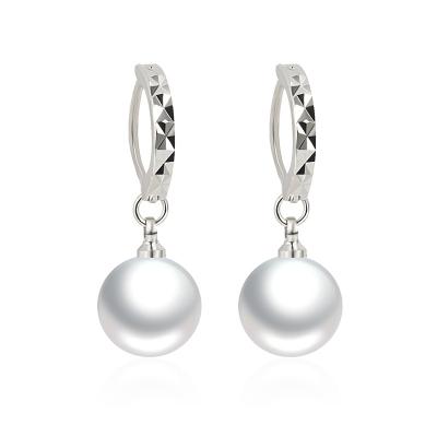 China Fashion TRENDY Wholesale Sliver Plated Pearl Dangle Earrings Jewelry For Women for sale