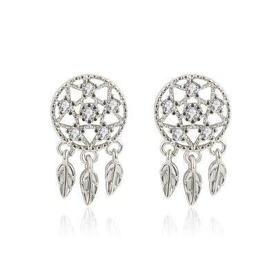 China TRENDY Fashion 925 Silver Jewelry Classic Style Dreamcatcher Stud Earring For Women for sale