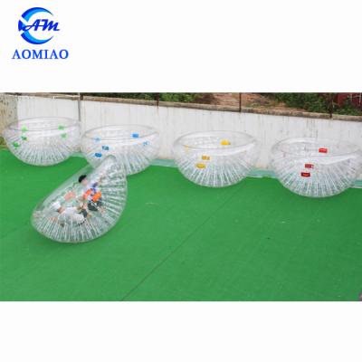 China Inflatable Hamster Ball Toy Half Zorb Ball Floating Beach Cocoon Inflatable Body Zorb For Kids Inflatable Pool for sale