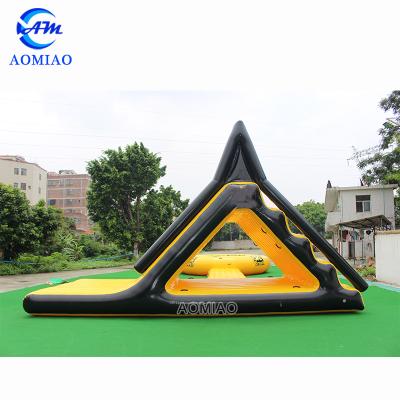 China 0.9mm pvc cheap lake inflatable water slides for sale floating water park for sale for sale