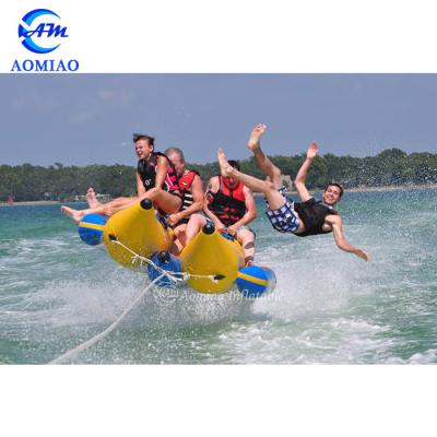 China 0.9mm PVC Inflatable 8 Passenger Inline Heavy Recreational Banana Boat, Used Inflatable Pontoon Boats for sale