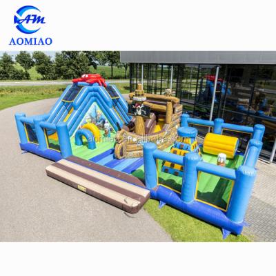 China Custom PVC Large Inflatable Fun City, Inflatable Amusement Park, Bouncy Castle With Slide For Kids for sale