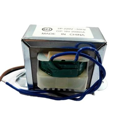 China Long Life 220v 16v EI66 Transformer Customized Transformer 16v 2500ma for sale