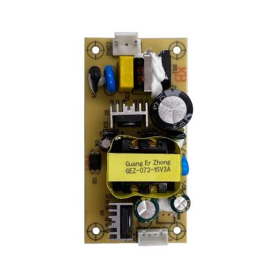 China Power Tool Manufacturing Customized 15V 3A AC DC Open Frame Power Supply Universal Bare Circuit Board for sale