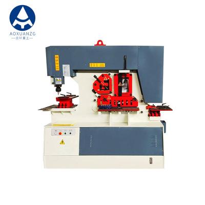 China Aço 5.5kw máquina de perfuração e de corte de 16mm de 50 Ton Hydraulic Ironworker Machine Metal à venda