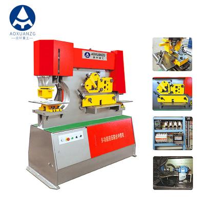 China 16MM Steel Plate Press Hydraulic Iron Worker Punching Hole Machine Cutter Ellipse Square Round Hole for sale