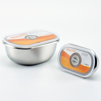 China New Design 304 Stainless Steel Freshness Preservation Multifunction Food Container With Silicone Cover for sale