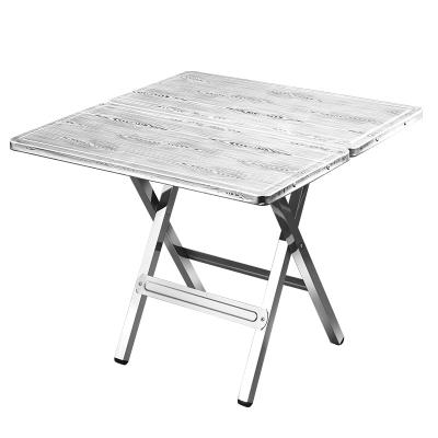 China Eco-freindly Factory Wholesale Outdoor Stainless Steel Picnic Table Barbecue Party Camping Folding Table for sale