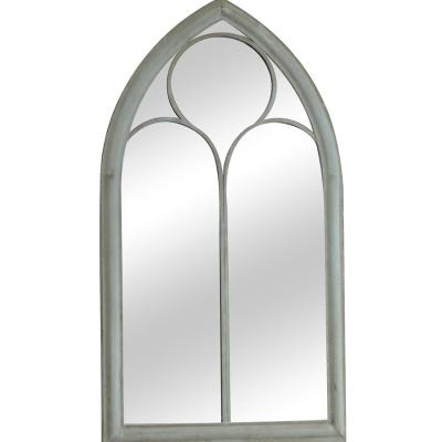 China UK factory direct shabby chic gothic garden style exterior wall mounted dressing mirror from China for sale