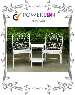 China Wholesale Traditional Single Loveseat Design Vintage Wrought Iron Patio Garden Bench for sale