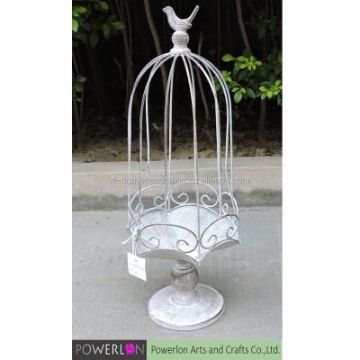 China Vintage Metal Shabby Chic Petal Shaped Basic Decorative Bird Candle Holder for sale