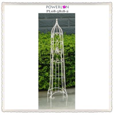 China Garden decoration sale new white metal antique stand plant pot trellis garden decoration for sale