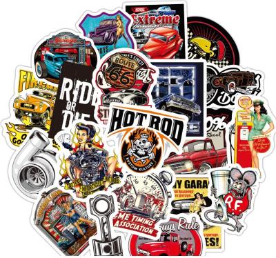 China Waterproof Body Stickers Car Vintage Theme Sticker Car Laptop Motorcycle Bicycle Luggage Decals for sale