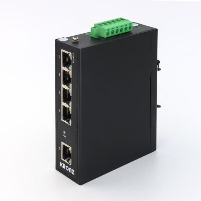 China POE Industrial Ethernet Switches 5 Port Unmanaged DIN Rail Mounting 1000Mbit/S for sale