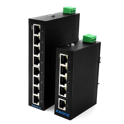 China Industrial Unmanaged DIN Rail Network Switch 8 Port 100Mbit/S for sale