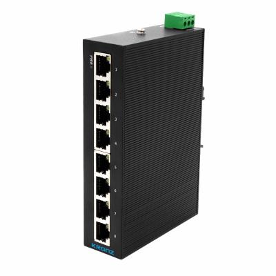 China Industrial DIN Rail Ethernet Switches 8 Port 10/100/1000Base-T DC12-52V Link Status for sale