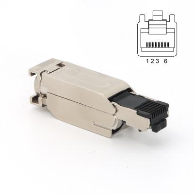 China Metal Housing RJ45 Connector 4 Pin Field Wireable for sale