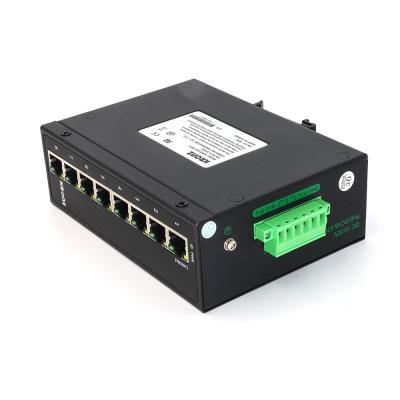 China Industrial DIN Rail PoE Ethernet Switches 8 Port 12-52VDC 1000Base-TX Unmanaged for sale