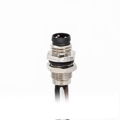 China Flange M8 Connector Male 4 Pin Rear Mounting Straight Waterproof IP67 for sale