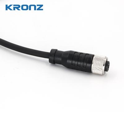 China Industrial M12 Connector Customized Cable 3 Pin Female KRONZ Cable Connector for sale