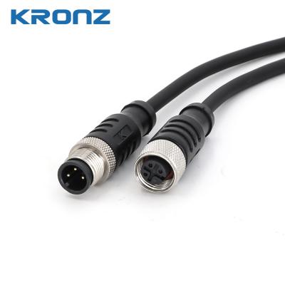 China M12 Connector Straight Cable Outlet M12 Male Connector with PVC Pre-molded Cable for sale