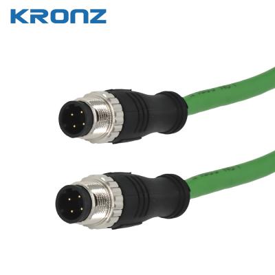 China Industrial M12 Circular Connector Ambient Temperature -25- 85C Straight Cable Outlet for sale