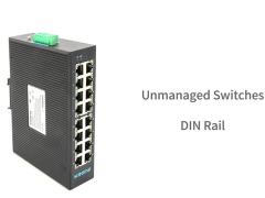 Unmanaged Din Rail Mount Ethernet Switch 10/100M Bit/S 16 Port