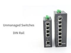 Unmanaged Industrial Ethernet Switches 5 Port POE 100Base-TX DIN Rail Mounting