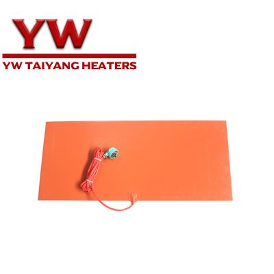 China Industry Process 12v 24v 110v 220v Custom Electric Flexible Rubber Heater Pad Silicone Heater for sale