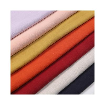 China Viable Wholesale Customized Logo And Pattern 12s Rayon Super Soft Linen Blend Fabric for sale