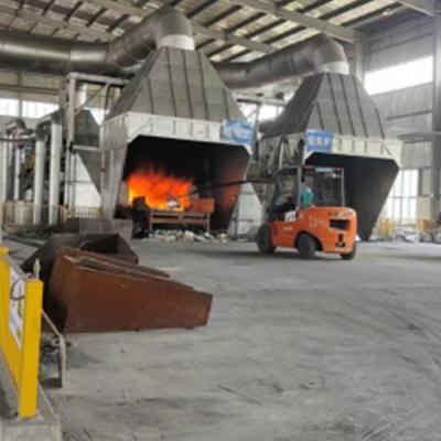 China 10 Ton Gas Fired Aluminum Melting Furnace And Supporting Production Equipment for sale