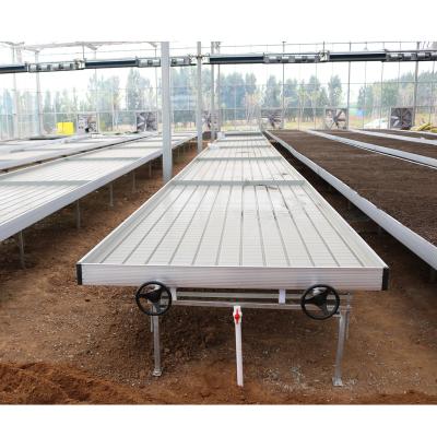 China Bench Hydroponic System Movable Rolling Agricultural Greenhouse for sale