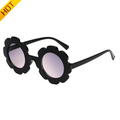 China Round Flower Shape New Fashion Party Vintage Round Flower Shape Kids Baby Sun Glass Kids Sunglasses For Toddler Girls 2021 2022 for sale